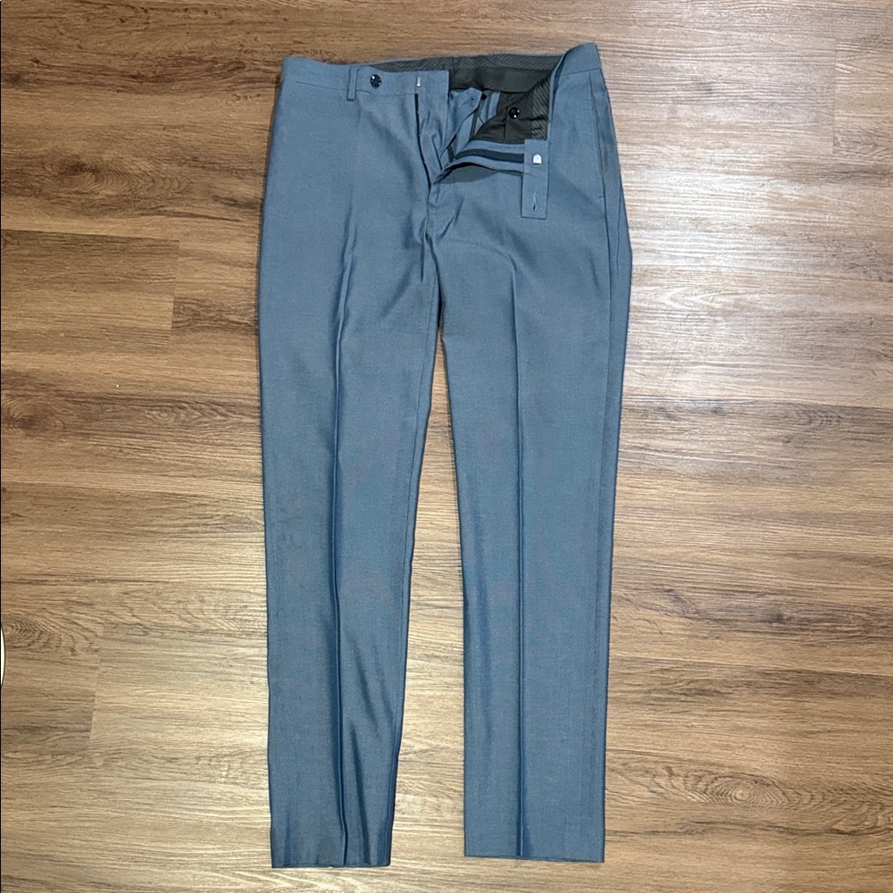 Calvin Klein Men's Blue Iridescent  Dress Pants 34x34 NWOT